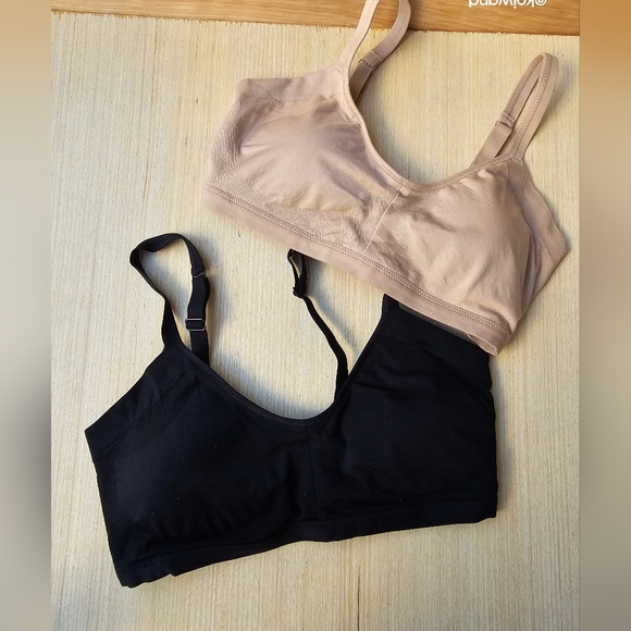 Felina Ladie's Side Smoothing Seamless Wire-Free Adjustable Bra Nude/Black - Picture 4 of 15